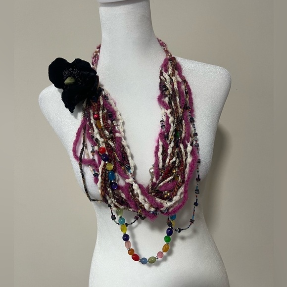 Christian Lacroix Beaded Rope Necklace. Excellent Condition.